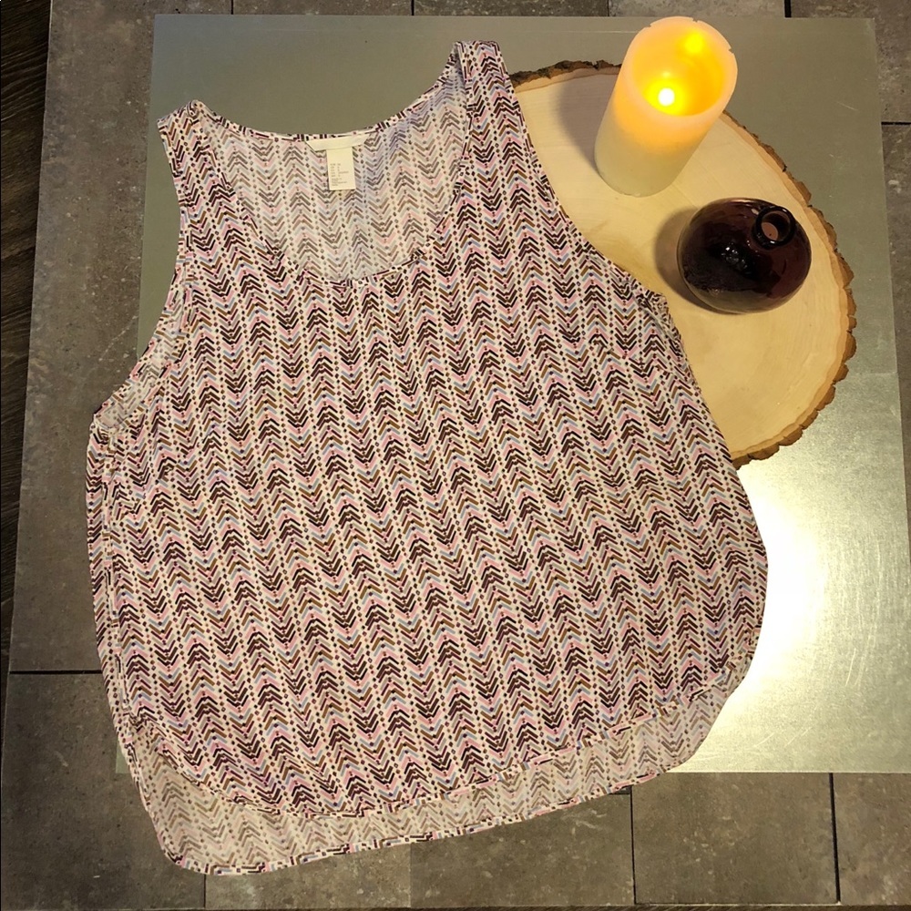 2[H & M] Multi colored dressy tank